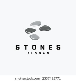 Stone Logo, Premium Elegant Design, Stone Balance Vector, Stepping Rock Walking Icon Illustration Design