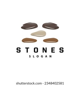 Stone Logo, Premium Elegant Design, Stone Balance Vector, Stepping Rock Walking Icon Illustration Design