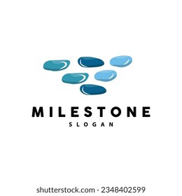 Stone Logo, Premium Elegant Design, Stone Balance Vector, Stepping Rock Walking Icon Illustration Design