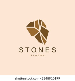 Logotipo de piedra, diseño elegante de primera calidad, vector de equilibrio de piedra, diseño de iconos de marcha por roca progresiva