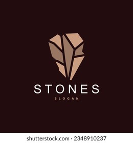 Stone Logo, Premium Elegant Design, Stone Balance Vector, Stepping Rock Walking Icon Illustration Design