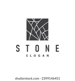 Logotipo de piedra, diseño elegante de primera calidad, vector de equilibrio de piedra, diseño de iconos de marcha por roca progresiva