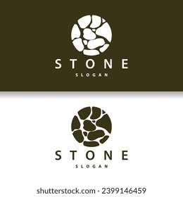 Stone Logo, Premium Elegant Design, Stone Balance Vector, Stepping Rock Walking Icon Illustration Design