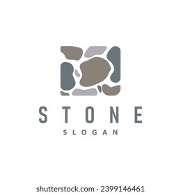 Stone Logo, Premium Elegant Design, Stone Balance Vector, Stepping Rock Walking Icon Illustration Design