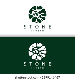 Stone Logo, Premium Elegant Design, Stone Balance Vector, Stepping Rock Walking Icon Illustration Design