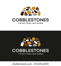 Diseño de Ilustración vectorial de símbolo de logotipo de piedra