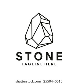 design de ilustração de modelo de vetor de logotipo de pedra