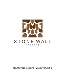 Stone Logo, Vector Zen Meditation Stone Balance Tranquility, Yoga Minimalist Simple Design, Silhouette Illustration