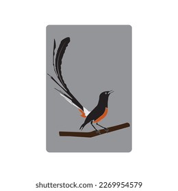 Stone magpie,icon logo vector design illustration