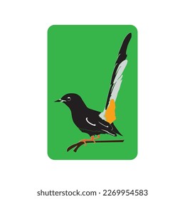 Steinmagpie, Symbol, Logo, Vektorgrafik