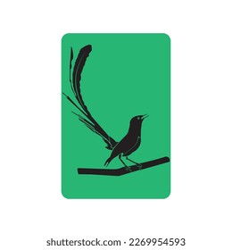 Stone magpie,icon logo vector design illustration