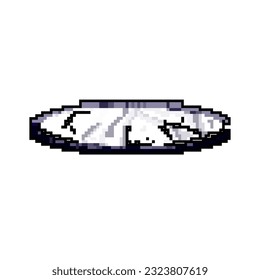 Stein Marmor Tray Spiel Pixel Art Retro-Vektorgrafik. Bittsteinflasche aus Marmor. alte Vintage-Illustration