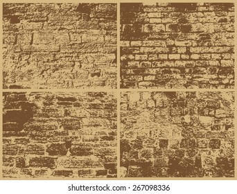 stone masonry grungy texture set