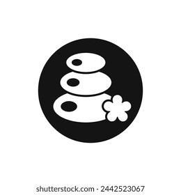 Stein-Massage Vektor-Symbol. Spa Salon-Ikone.
