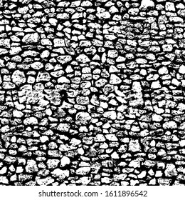 STONE - MATERIAL - Grunge background of black and white. Abstract vector texture. Monochrome seamless pattern