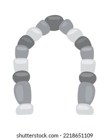 Ilustración de arco medieval de piedra