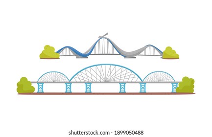 Stone and Metal Bridge as Structure for Spanning Physical Obstacle Vector Set