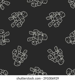 stone monster doodle seamless pattern background