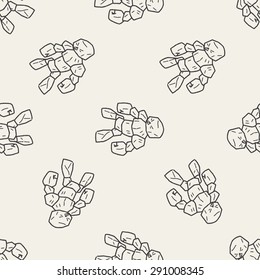 stone monster doodle seamless pattern background