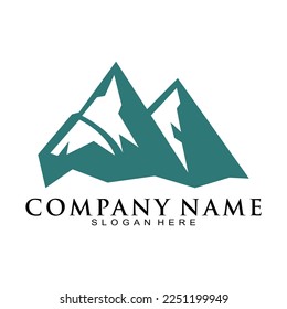 Stone mountain illustration vector logo