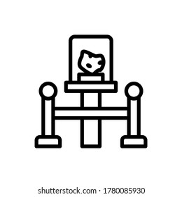 Stone, museum icon. Simple line, outline vector elements of historical things icons for ui and ux, website or mobile application