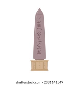 Stone Obelisk of Theodosius as Traditional Istanbul Symbol Vector Illustration