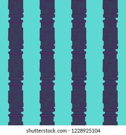 Stone object multicolor geometric harubang people seamless.