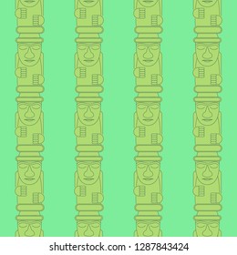 Stone object multicolor geometric harubang people seamless.