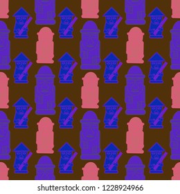 Stone object multicolored geometric harubang people seamless.