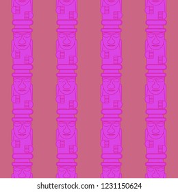Stone object multicolored geometric harubang people seamless.