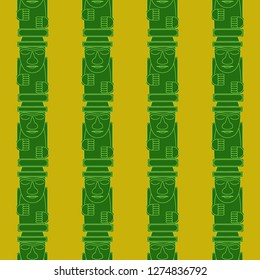 Stone object multicolored geometric harubang people seamless.