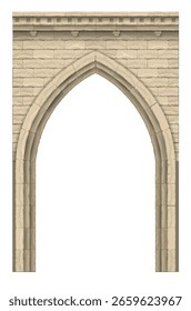 Arco gótico antiguo de piedra