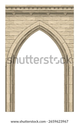 Stone old antique gothic arch