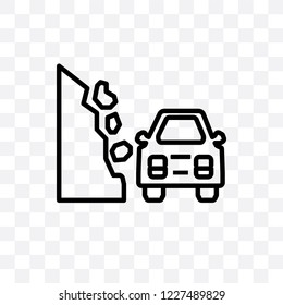 Stone on the road vector linear icon isolated on transparent background, Stone on the road transparency concept can be used for web and mobile - Powered by Shutterstock - Get 15% off with code: PIKWIZARD15