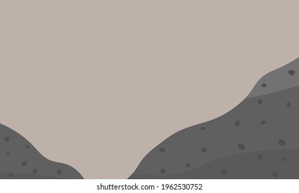 Erupción de piedra. Roca basáltica gris oscuro.