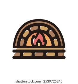 Stone oven outline icon for graphic design, apps and websites