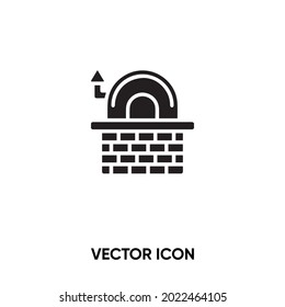 Stone Oven Vector Icon. Modern, Simple Flat Vector Illustration For Website Or Mobile App.Pizza Oven Symbol, Logo Illustration. Pixel Perfect Vector Graphics	