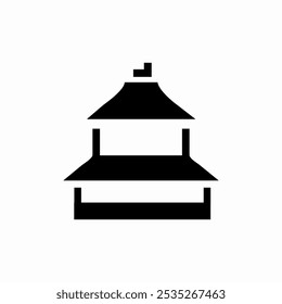 stone pagoda icon sign vector