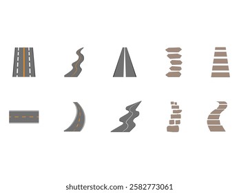 Stone Path Illustration Element Set