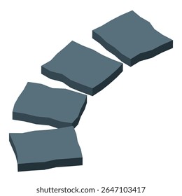 Stone path is representing a concept of a journey, a way to achieve goals