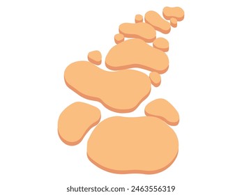 Stone Path Texture Background Illustration