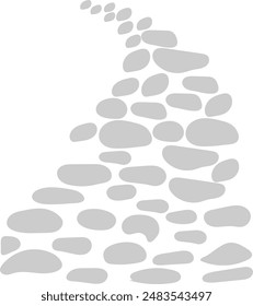 Stone path vector icon. Isolated on a white background. vector illustration. EPS 10