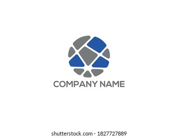 Stone Patio Logo design Business idea made of linked stones in a circle icon