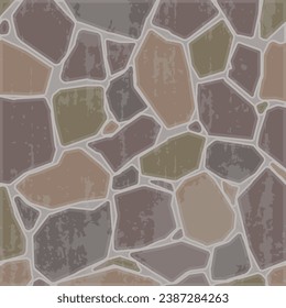 Stone paving, background design image of natural stone paving stones. Vector illustration of stone paving. Vector.