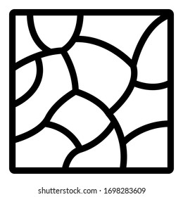 Stone paving icon. Outline stone paving vector icon for web design isolated on white background