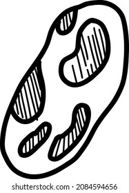 Stone or Pebble. Vector illustration in the style of a doodle