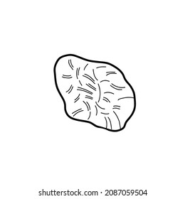 Stone or Pebble. Vector illustration in the style of a doodle