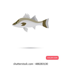 Stone perch color flat icon