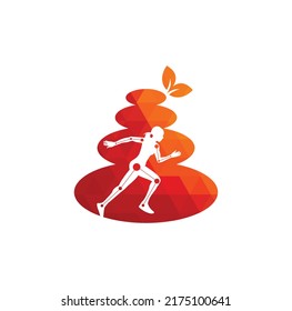 Stone Physiotherapie Logo Design Vorlage Vektorgrafik. Kreative abstrakte Spa-Steine Logo-Design-Vektorgrafik.