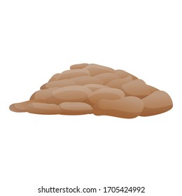 Stone pile icon. Cartoon of stone pile vector icon for web design isolated on white background